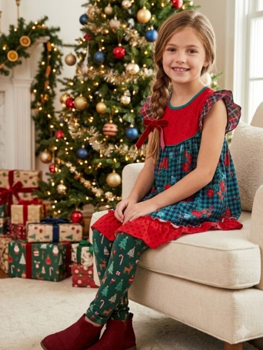 Matilda Jane Boughs Of Holly Tunic Size 8
